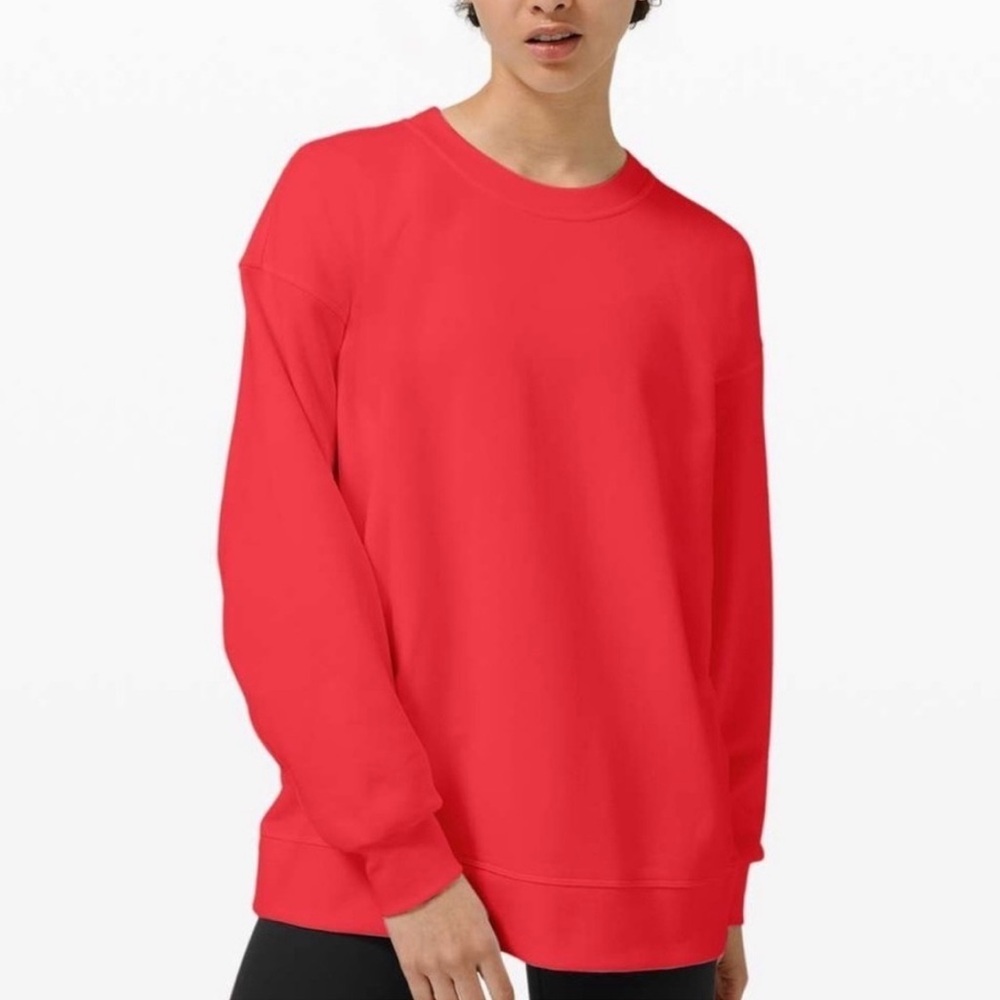 lululemon athletica Red Crewneck Sweatshirt